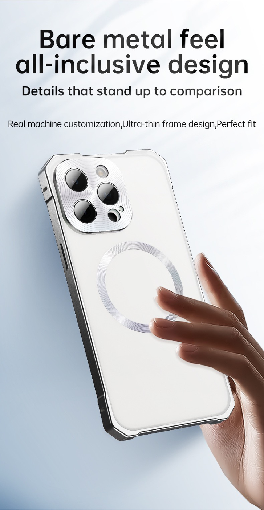 Magnetic Alloy Frame Mobile Phone Case