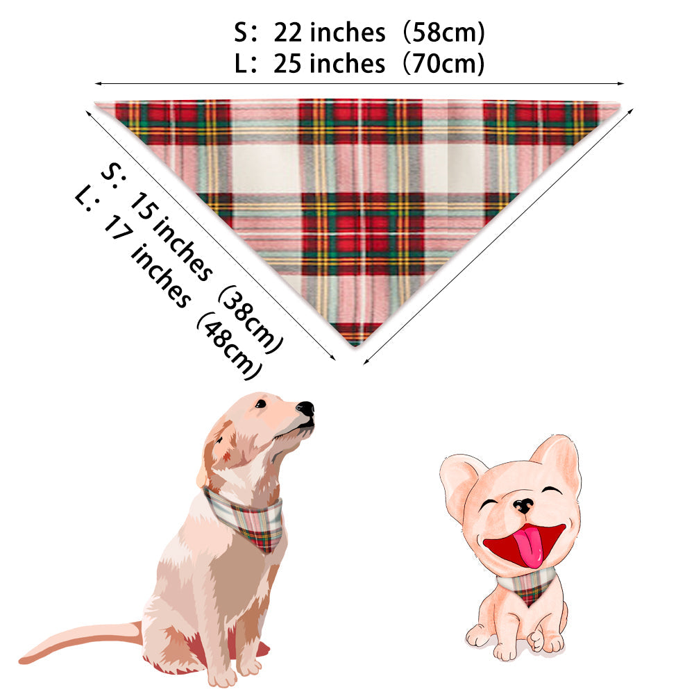 Mixed color plaid Matching Fmalily Pajamas Set (with Pet Dog Clothes)