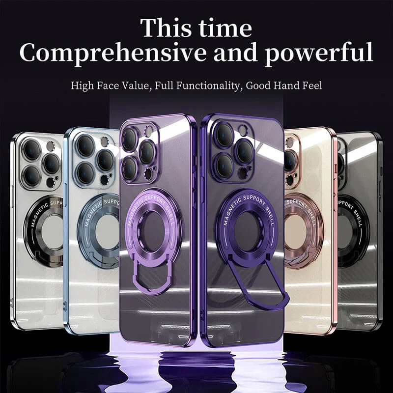 (๐2024-Christmas Hot Sale๐)Magnetic Holder Plating Phone Case for iPhone