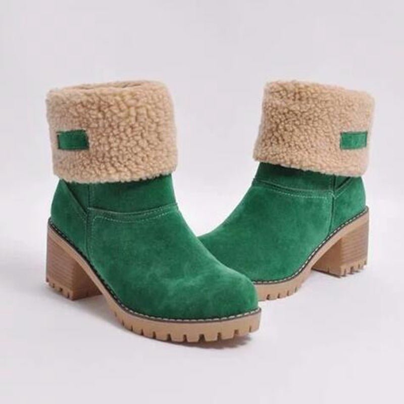 Libiyi seniors' chunky heel winter boots-DE
