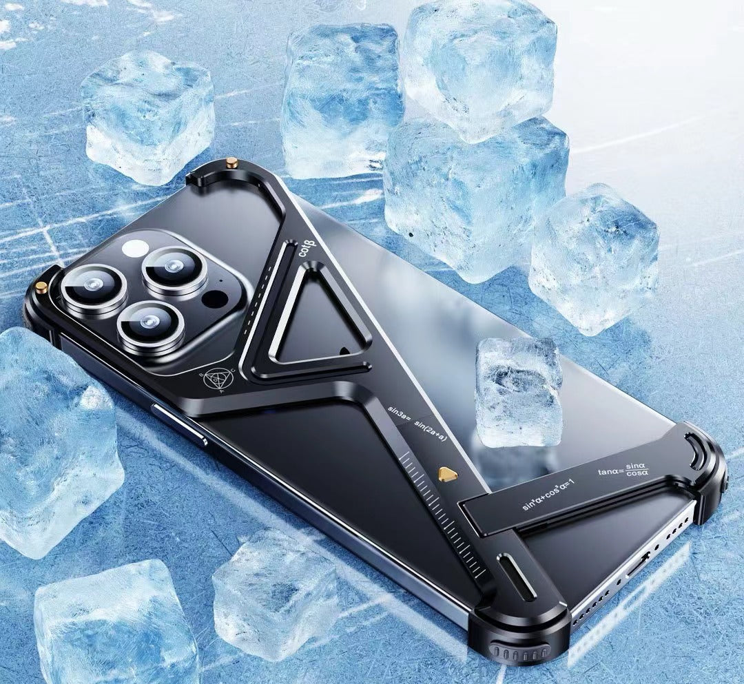 Creative Portable Anti-Fall Geometric Stand Phone Case