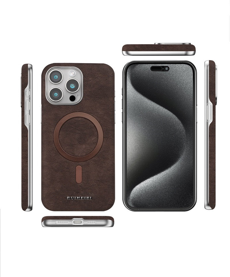 New Business Suede Magnetic Phone Case