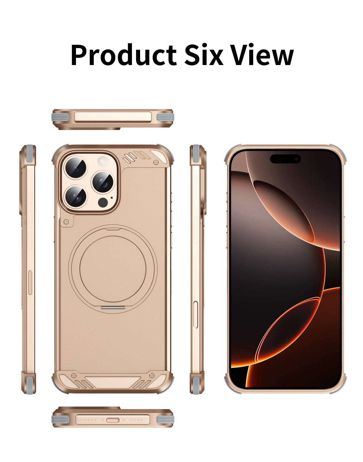 Metal Aroma Rotating Bracket Magnetic Phone Case