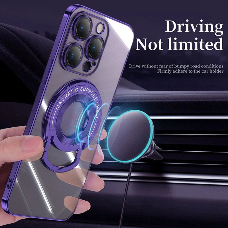 (๐2024-Christmas Hot Sale๐)Magnetic Holder Plating Phone Case for iPhone