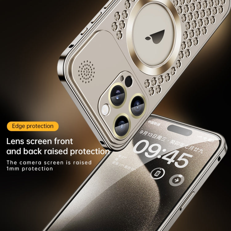 Heat dissipation anti-fall metal magnetic phone case