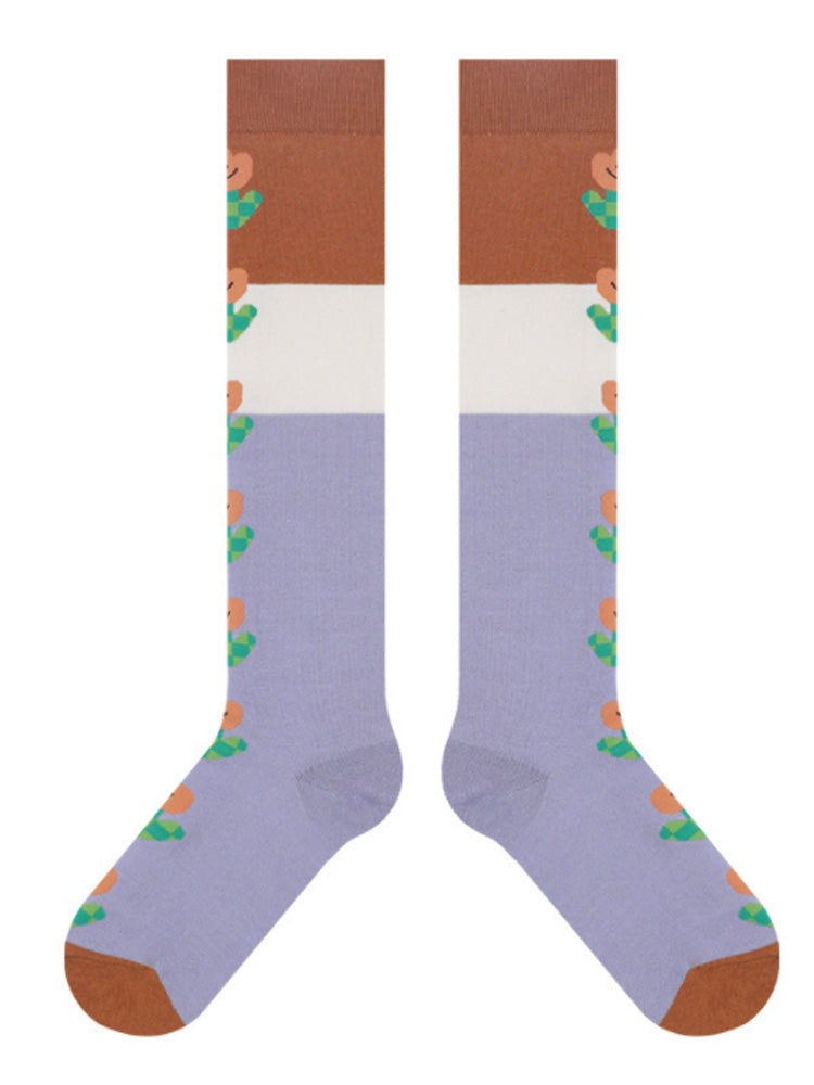 Sweet Print Knee-High Socks