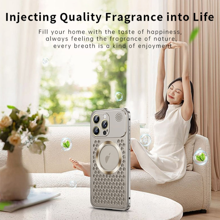 Heat dissipation anti-fall metal magnetic phone case