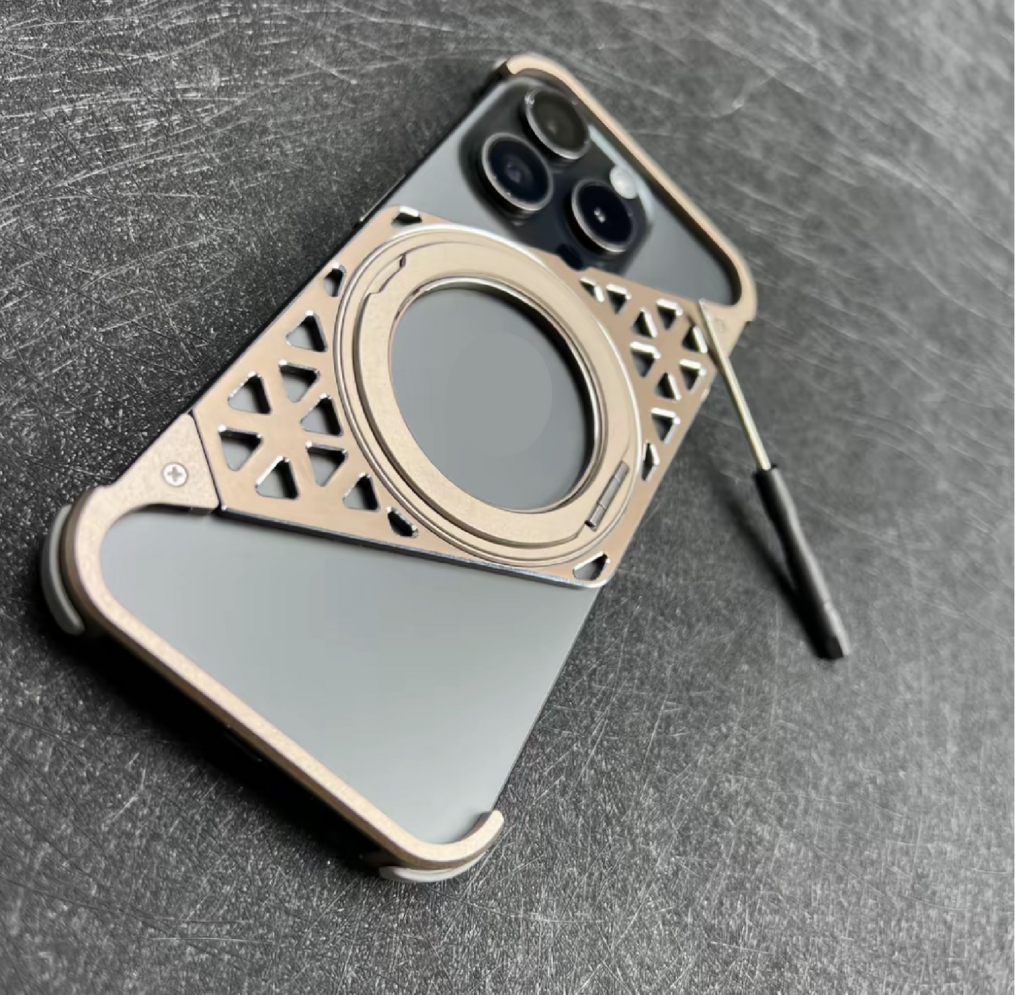 Upgraded Z-shaped Frame Metal Magnetic Phone Case