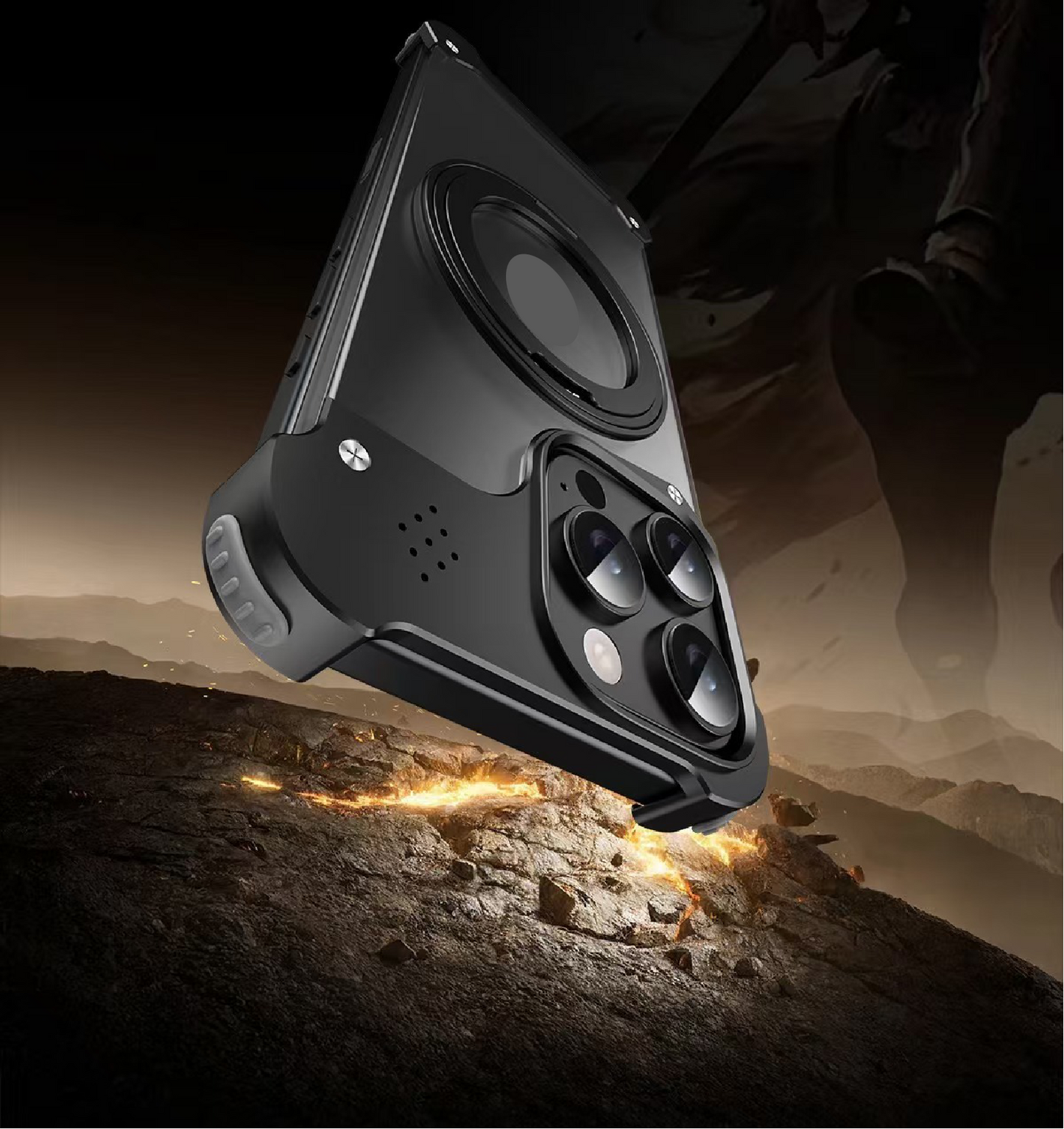 Fragrance Transparent Alloy Bracket Magnetic Phone Case