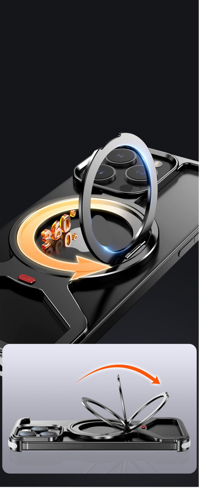 Personalized Metal Frameless Anti-fall Snap Buckle Magnetic Mobile Phone Case