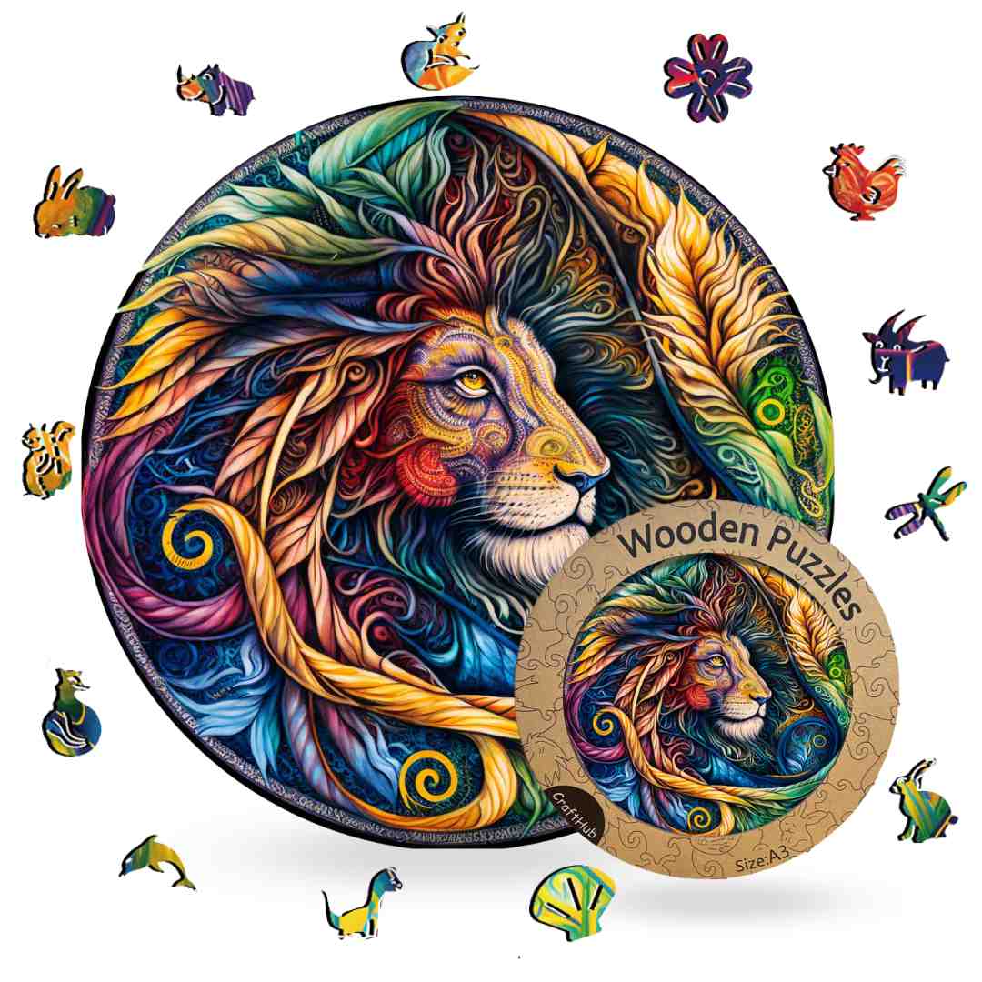Fiery Lion - Jigsaw Puzzle