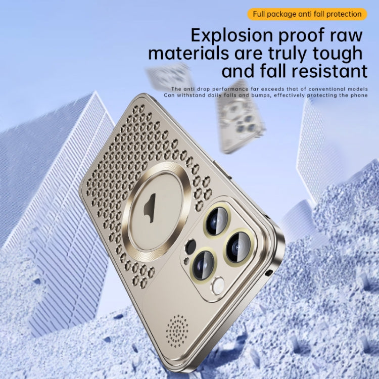 Heat dissipation anti-fall metal magnetic phone case
