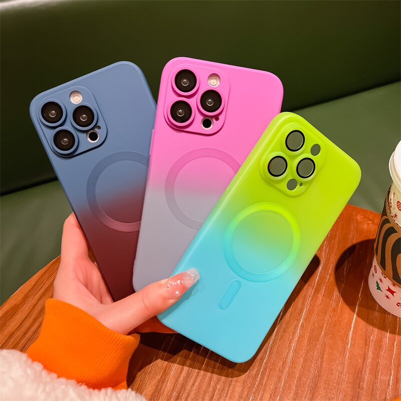 Gradient Rainbow Magnetic For Magsafe Wireless Charge Case