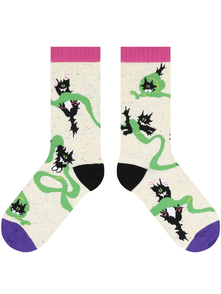 Adorable Cartoon Cotton Socks-Fluffy Cat