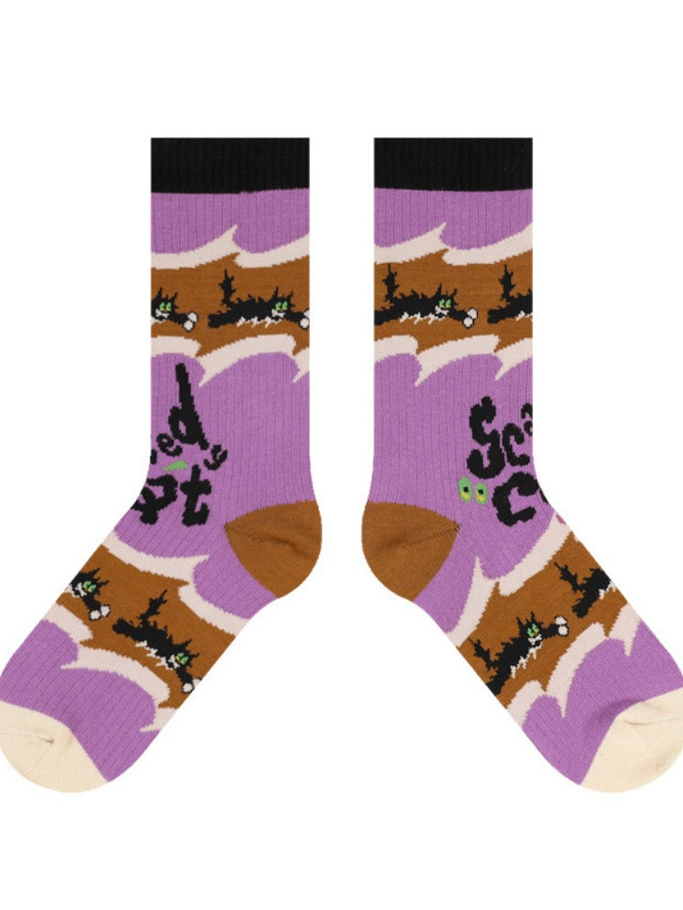 Adorable Cartoon Cotton Socks-Fluffy Cat