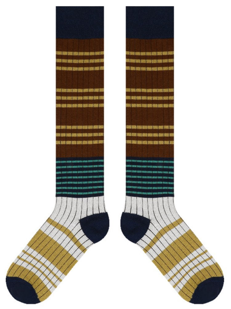 Striped Pattern Knee-High Socks