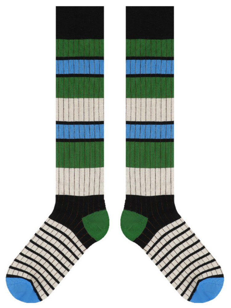 Striped Pattern Knee-High Socks