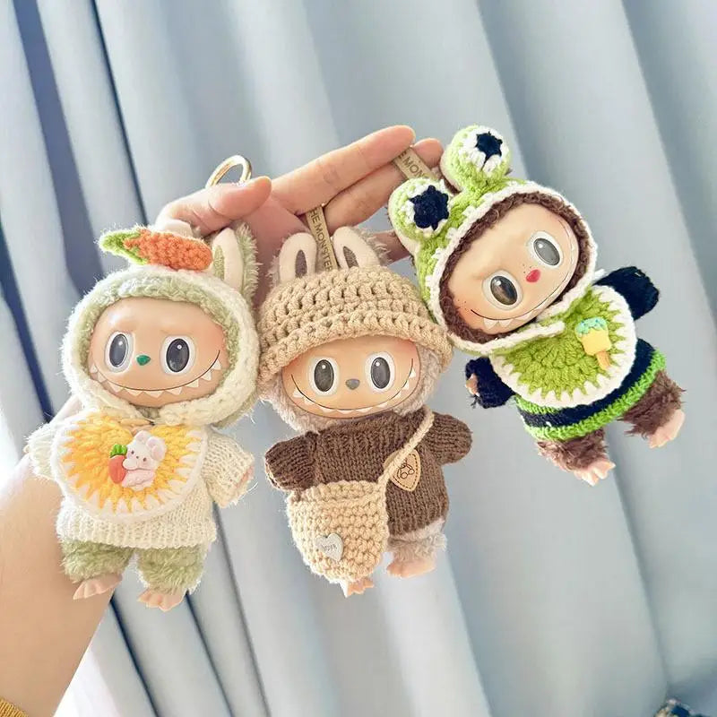Handmade Labubu Crochet Animal Outfits