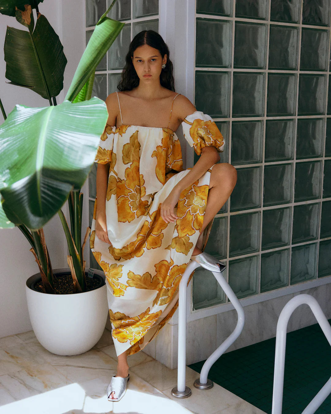 VETIVER DRESS SUNSHINE BLOOM