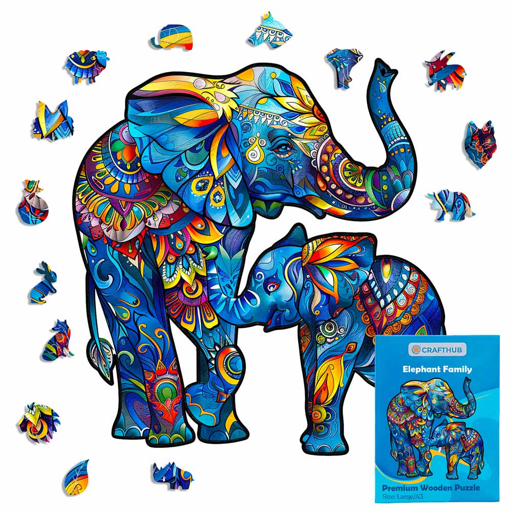 Elephant Family - Jigsaw Puzzle