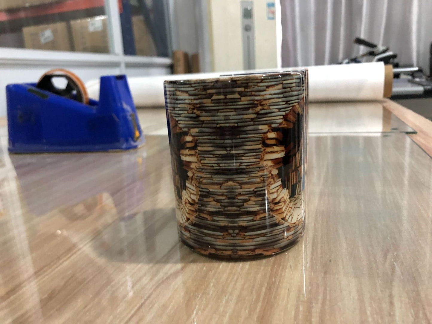 3D Bookshelf Mug Creative Ceramic Water Cup With Handle A Library