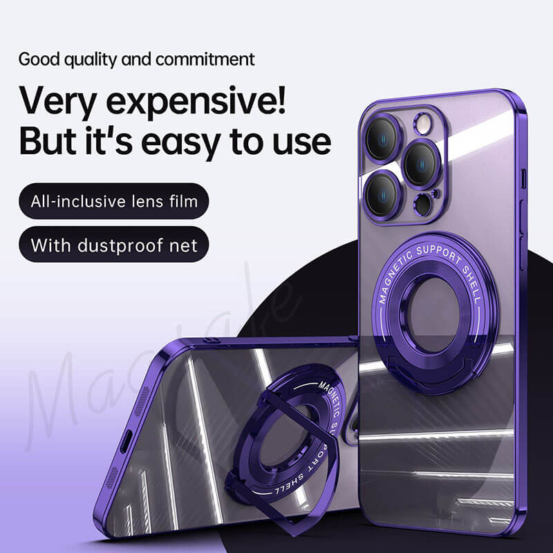 (๐2024-Christmas Hot Sale๐)Magnetic Holder Plating Phone Case for iPhone