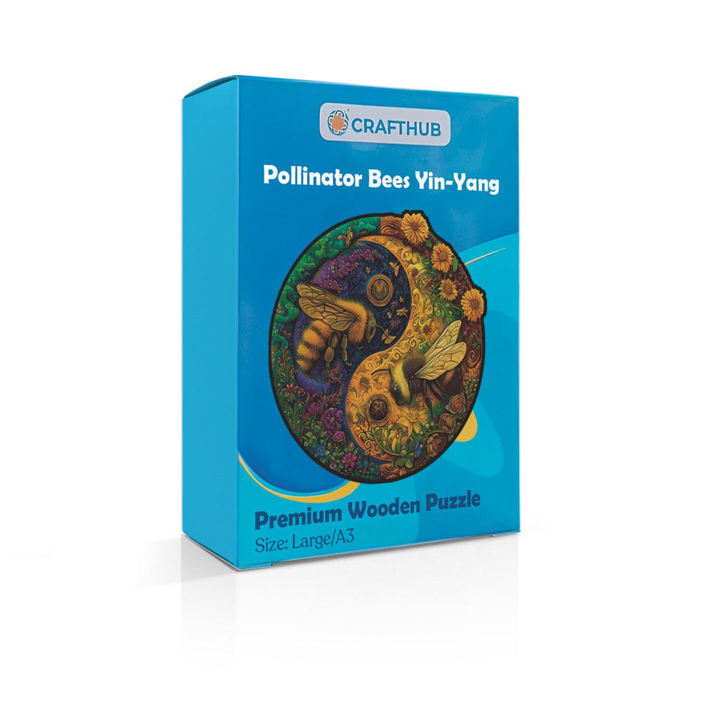 Pollinator Bees Yin-Yang - Jigsaw Puzzle