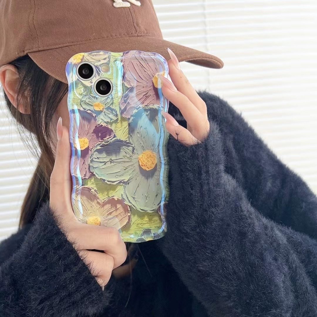 iPhone Colorful Oil Flower Painting Exquisite Phone Case