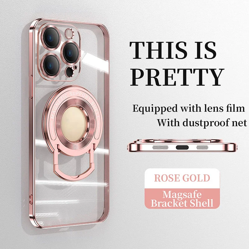 (๐2024-Christmas Hot Sale๐)Magnetic Holder Plating Phone Case for iPhone