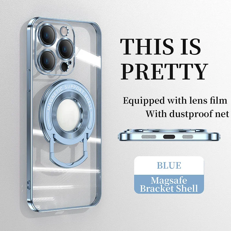 (๐2024-Christmas Hot Sale๐)Magnetic Holder Plating Phone Case for iPhone