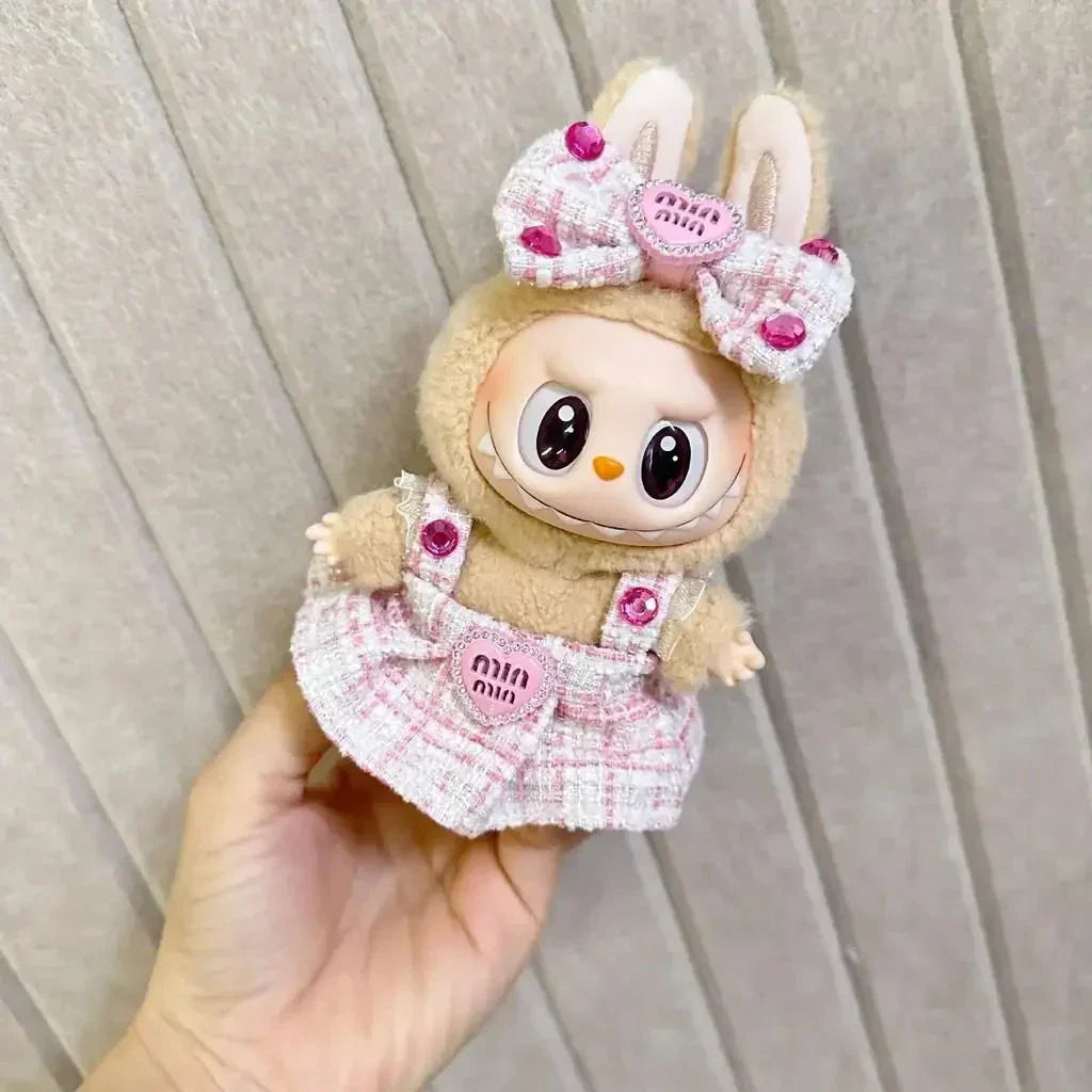 Handmade Labubu Heart Dress Outfit with Accessories
