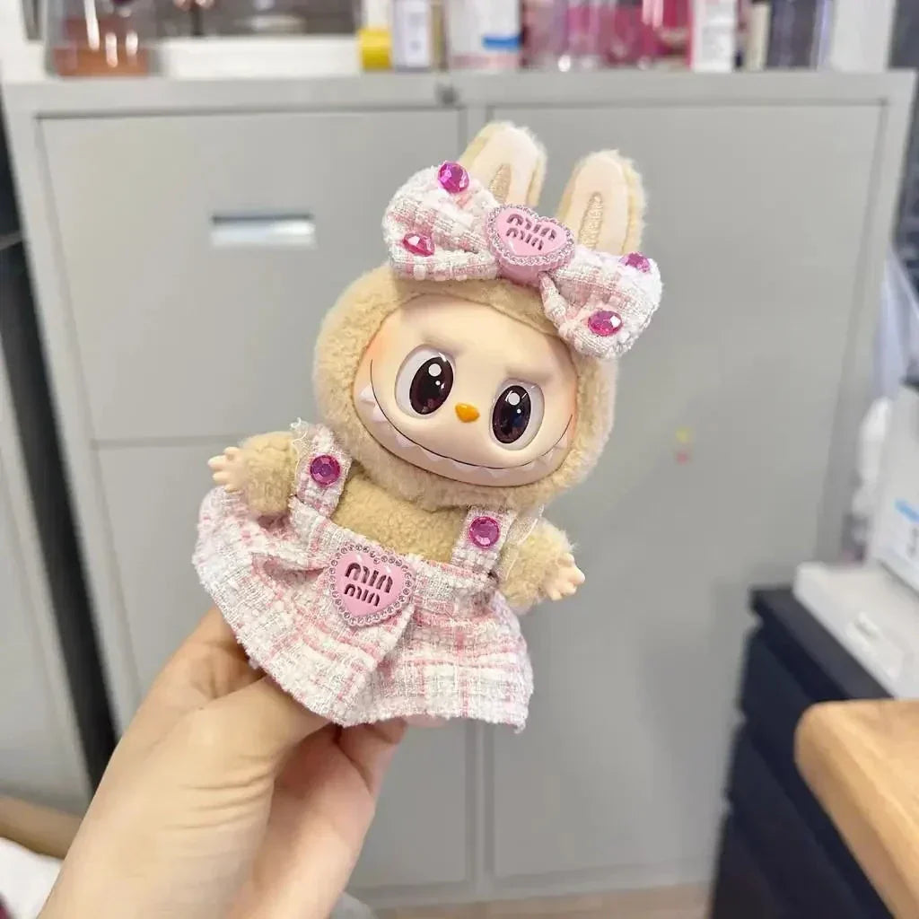 Handmade Labubu Heart Dress Outfit with Accessories