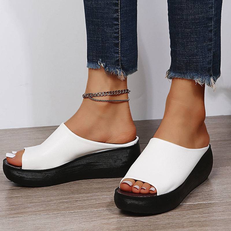 Libiyi Women's Leather Sole Slippers