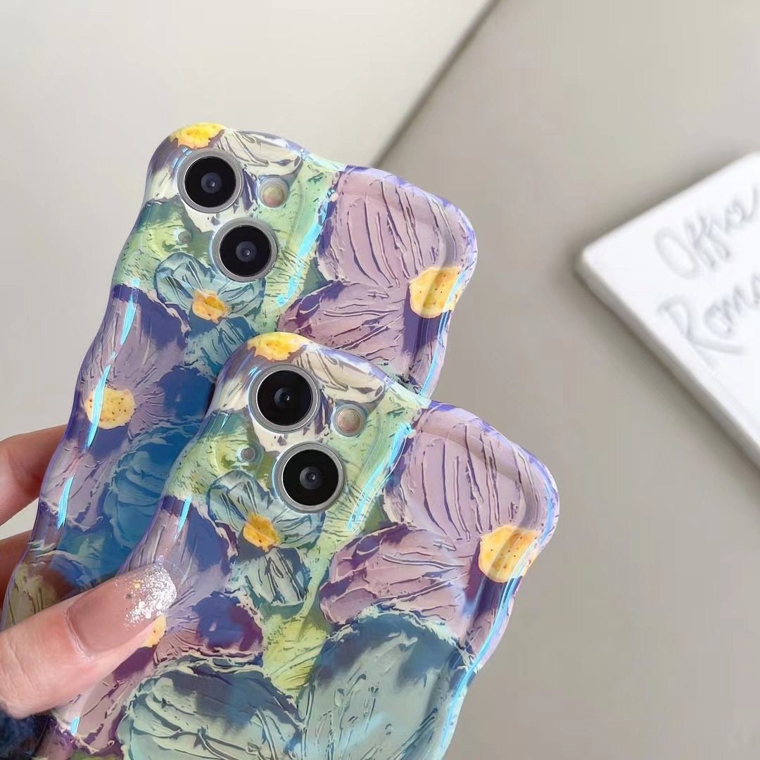 iPhone Colorful Oil Flower Painting Exquisite Phone Case
