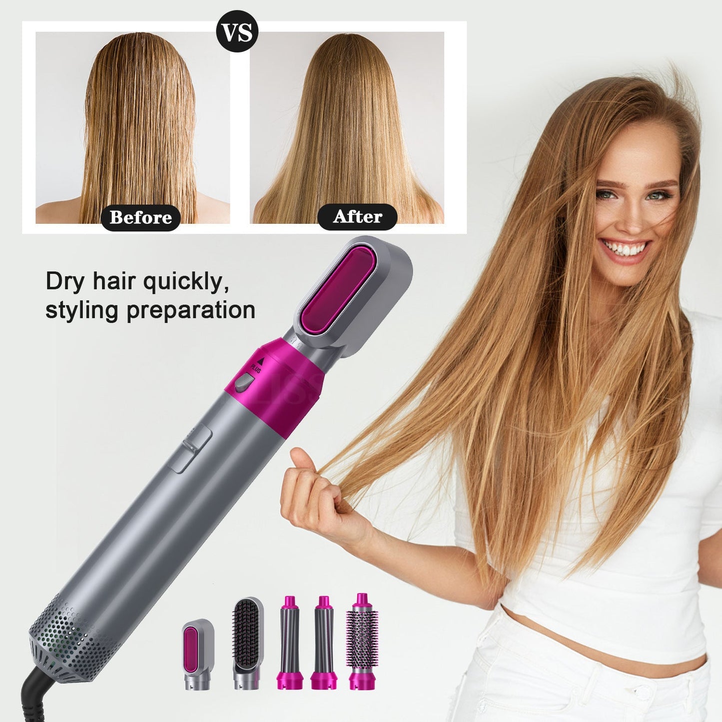 🔥50% OFF Sale Ends Tonight!🔥5 In 1 Hair Dryer Brush - Best Blow Dryer Brush Set