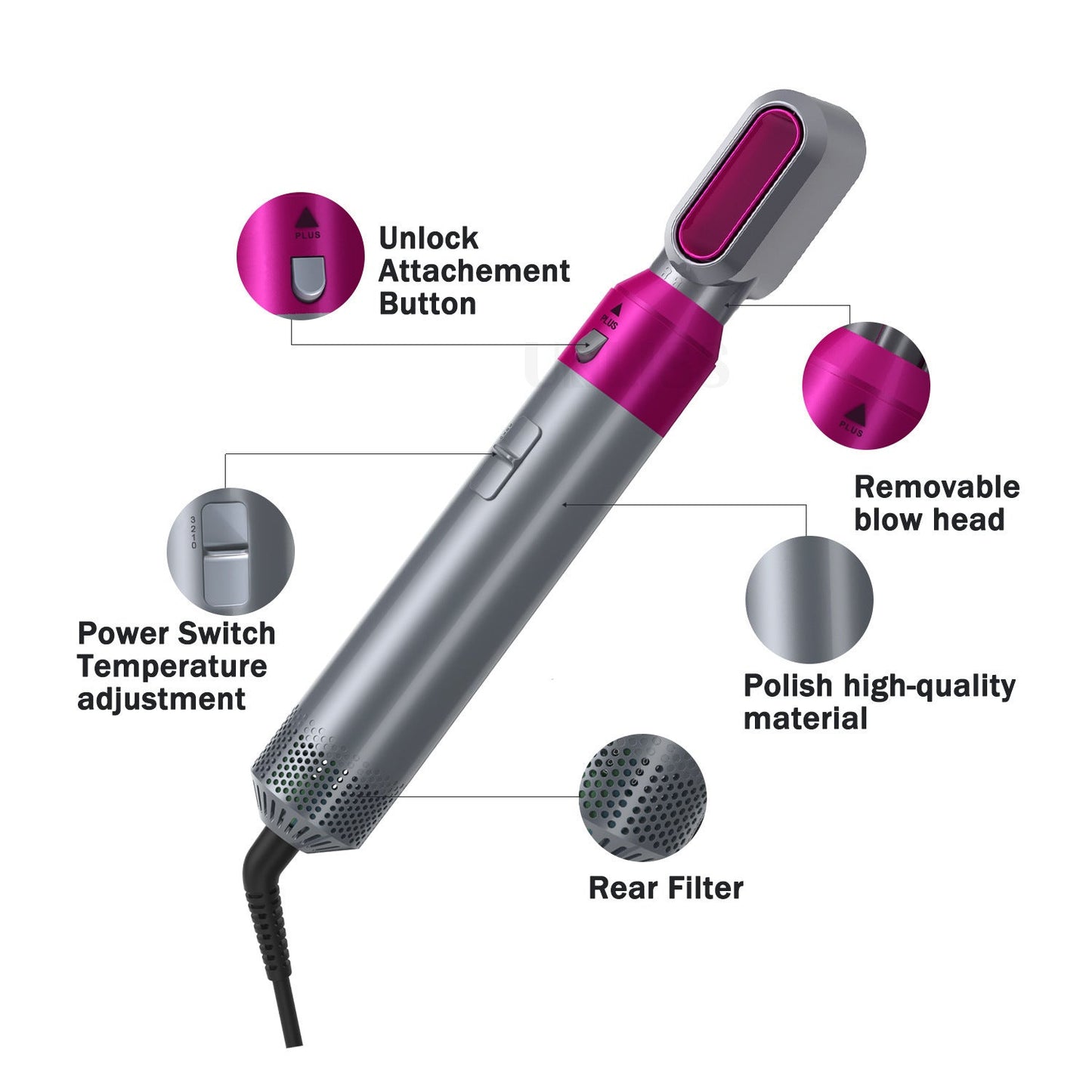 🔥50% OFF Sale Ends Tonight!🔥5 In 1 Hair Dryer Brush - Best Blow Dryer Brush Set