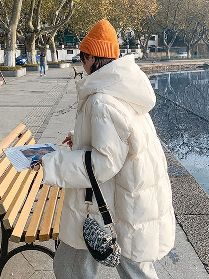 2022 Winter Women Thick Warm Puffer Jacket  Parkas Oversize