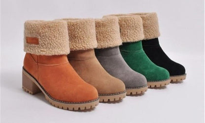 Libiyi seniors' chunky heel winter boots-DE