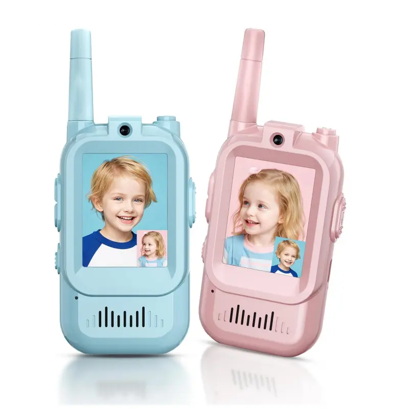 🎄🎁【Christmas Gift 】Kids Video Walkie Talkies with Built-in WiFi-Rechargeable, No Data Needed
