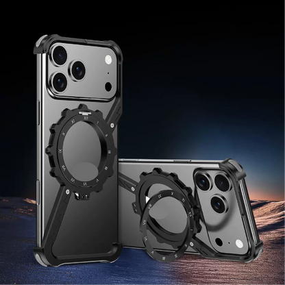 Z-Shape Gear Metal Magnetic Holder Phone Case