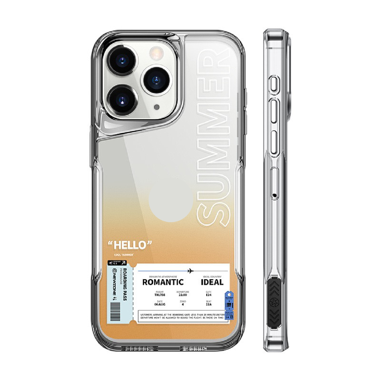 New [Air Ticket] Gradient High-Transparency Phone Case