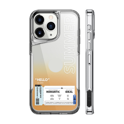 New [Air Ticket] Gradient High-Transparency Phone Case