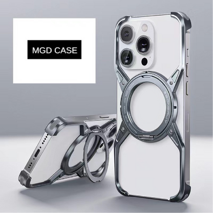 Unique X Metal Rotating Bracket Magnetic Phone Case