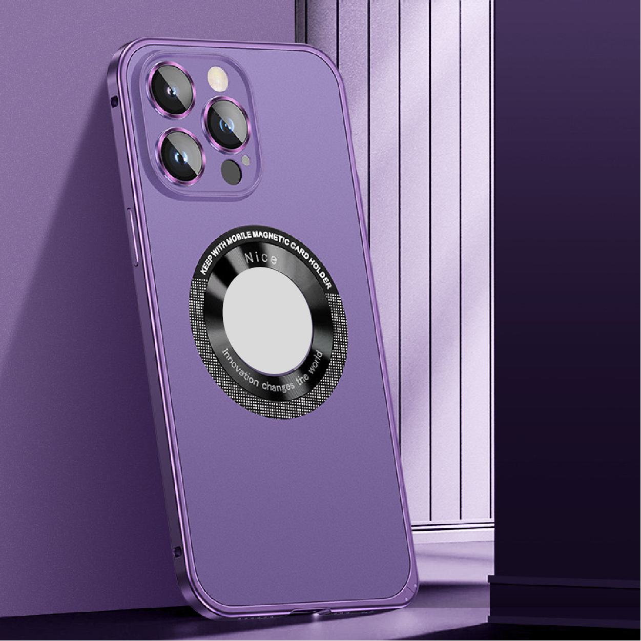 Metal Frame Hollow Magnetic Mobile Phone Case