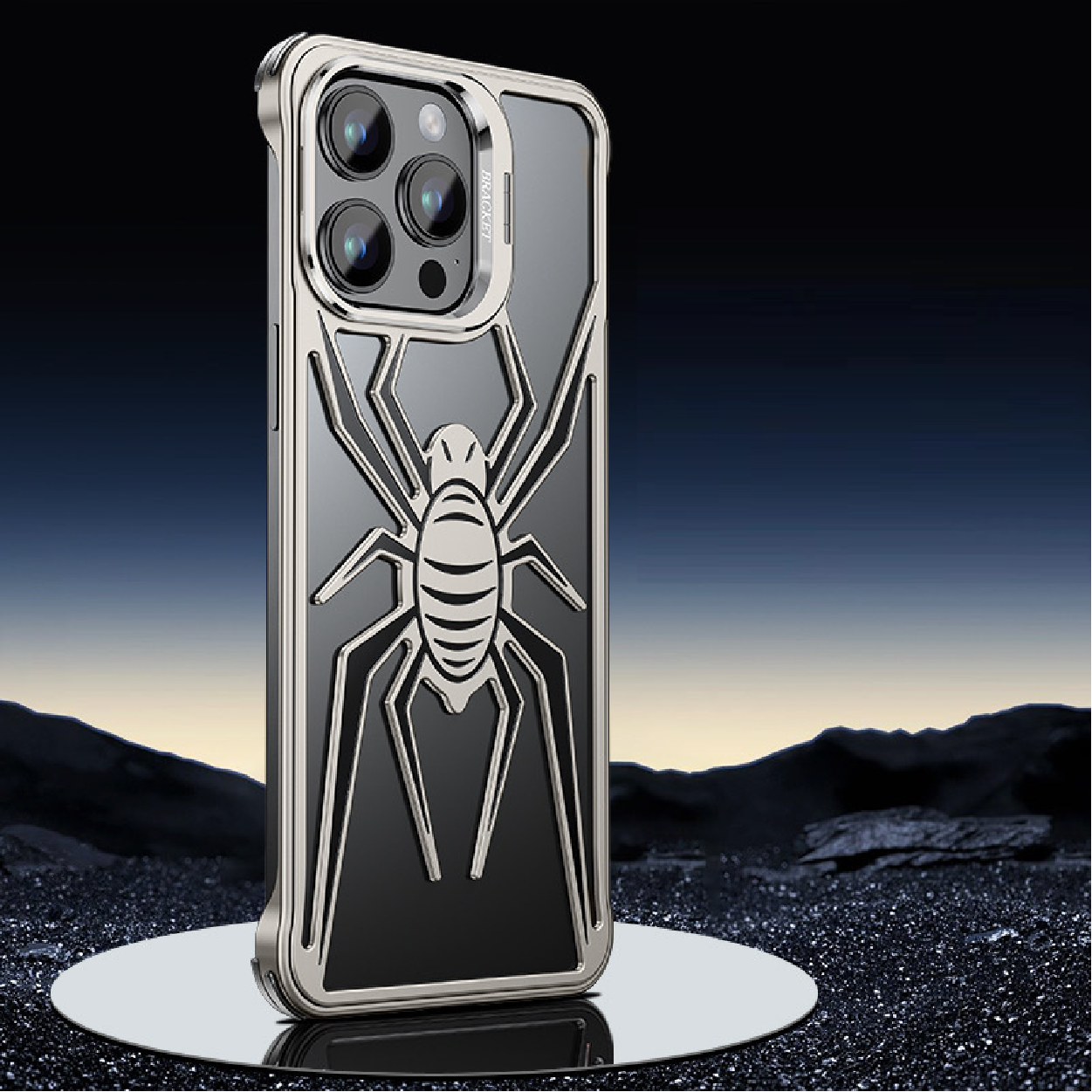 Creative Spider Armor Design Metal Anti-Fall Phone Case