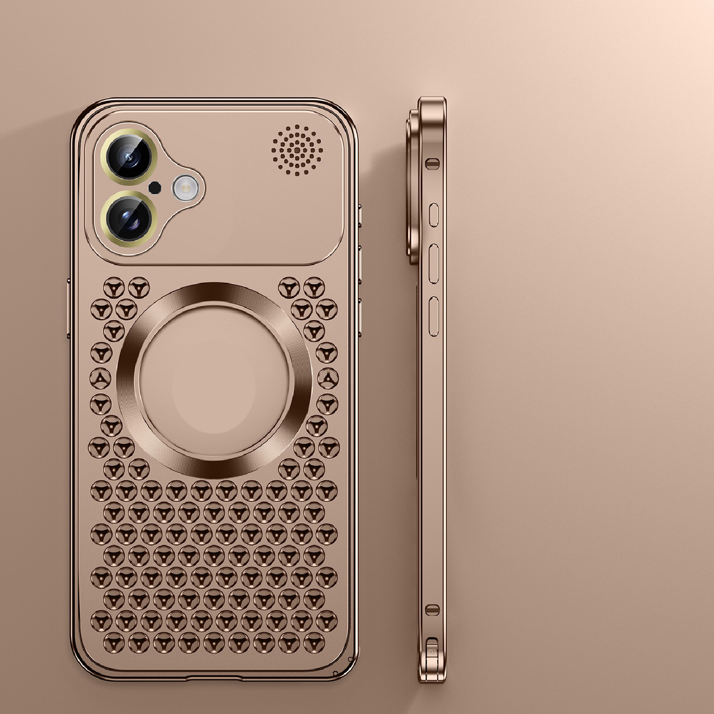 Super Cool Heat Dissipation Anti-fall Metal Magnetic Phone Case