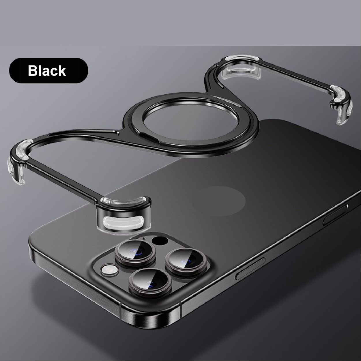 M-shaped Metal Rotating Stand Magnetic Phone Case