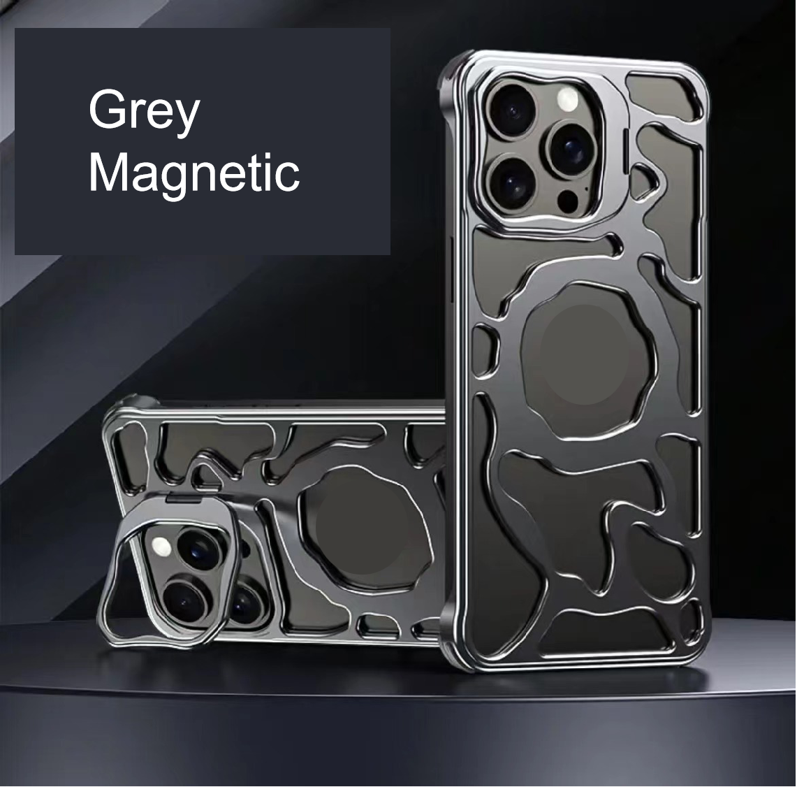 Lucky Cloud Aluminum Alloy Magnetic Stand Phone Case