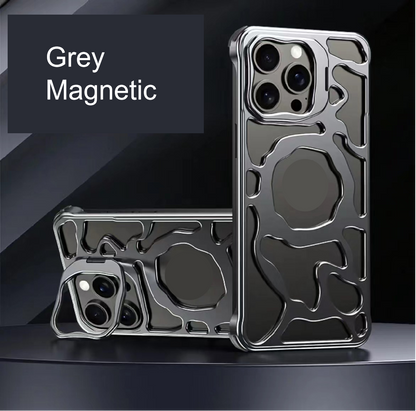 Lucky Cloud Aluminum Alloy Magnetic Stand Phone Case