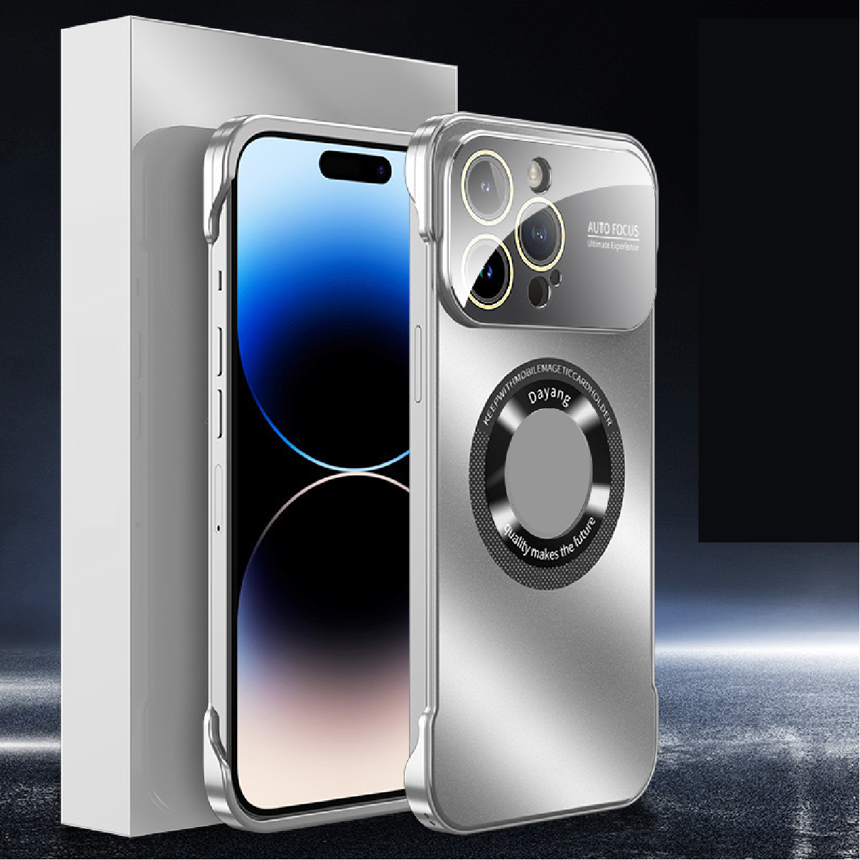 Fragrance Lens Protection Frameless Metal Magnetic Phone Case